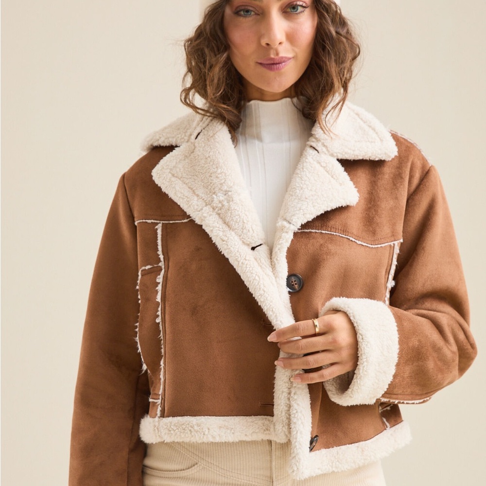 Women's Brown Shearling Jacket